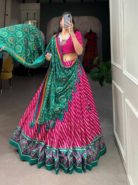 light leriya vichitra Silk Pink Lehenga choli manufacturers in Mumbai